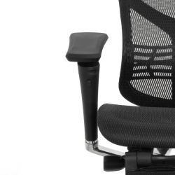 Кресло с подножкой FALTO STAR 2 (подлокотники 6D(360),сетка, цвет чёрный)