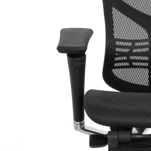 Кресло с подножкой FALTO STAR 2 (подлокотники 6D(360),сетка, цвет чёрный)