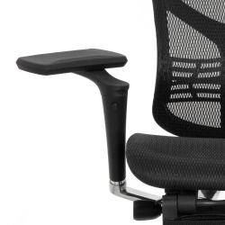 Кресло с подножкой FALTO STAR 2 (подлокотники 6D(360),сетка, цвет чёрный)