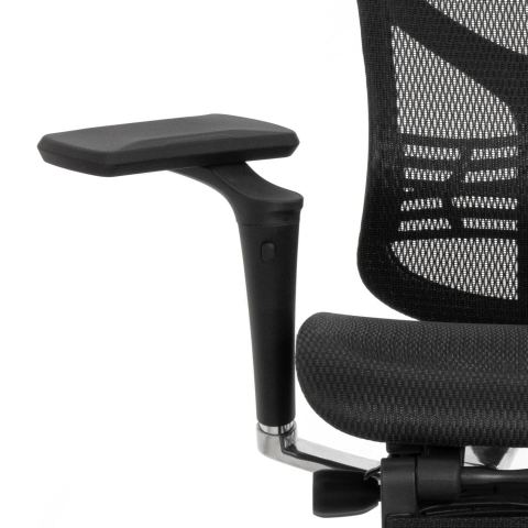 Кресло с подножкой FALTO STAR 2 (подлокотники 6D(360),сетка, цвет чёрный)