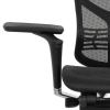 Кресло с подножкой FALTO STAR 2 (подлокотники 6D(360),сетка, цвет чёрный)