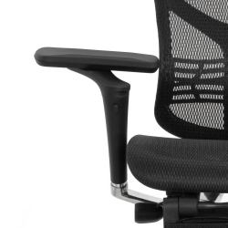Кресло с подножкой FALTO STAR 2 (подлокотники 6D(360),сетка, цвет чёрный)