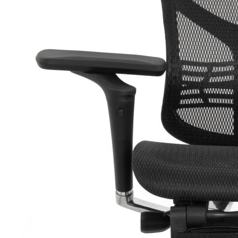 Кресло с подножкой FALTO STAR 2 (подлокотники 6D(360),сетка, цвет чёрный)