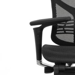 Кресло с подножкой FALTO STAR 2 (подлокотники 6D(360),сетка, цвет чёрный)