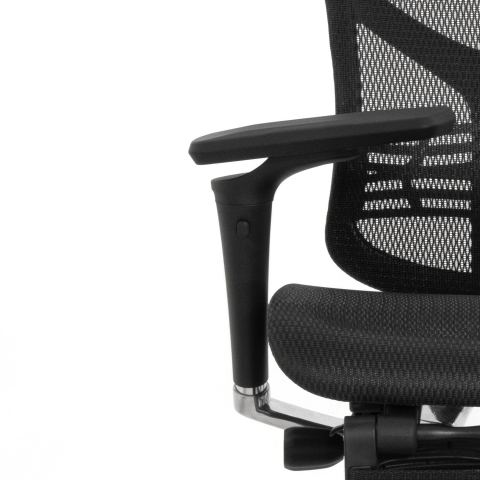 Кресло с подножкой FALTO STAR 2 (подлокотники 6D(360),сетка, цвет чёрный)