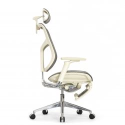 Кресло с подножкой FALTO STAR 2 (подлокотники 6D(360),сетка, цвет светлый)