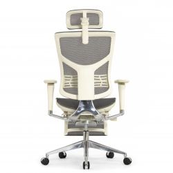 Кресло с подножкой FALTO STAR 2 (подлокотники 6D(360),сетка, цвет светлый)