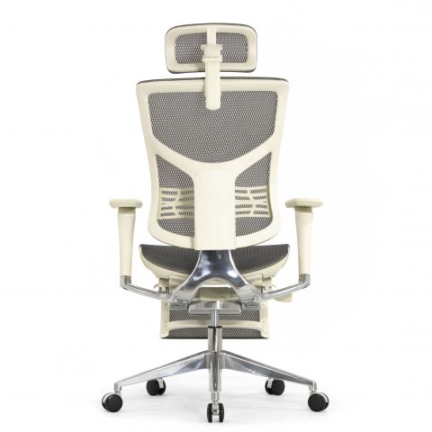 Кресло с подножкой FALTO STAR 2 (подлокотники 6D(360),сетка, цвет светлый)