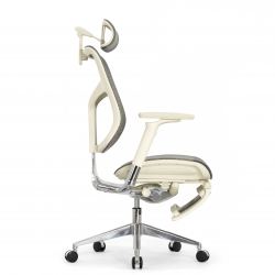 Кресло с подножкой FALTO STAR 2 (подлокотники 6D(360),сетка, цвет светлый)