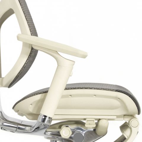 Кресло с подножкой FALTO STAR 2 (подлокотники 6D(360),сетка, цвет светлый)