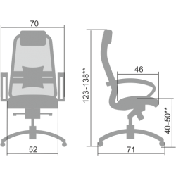 Кресло Метта Samurai S-1.04 серый