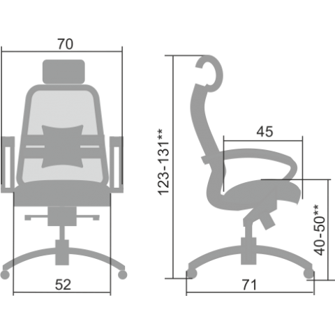 Кресло Метта Samurai S-2.04 темно-бордовый