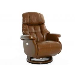 Кресло электрореклайнер FALTO Lux Electro (2 мотора, натуральная кожа, коричневый)
