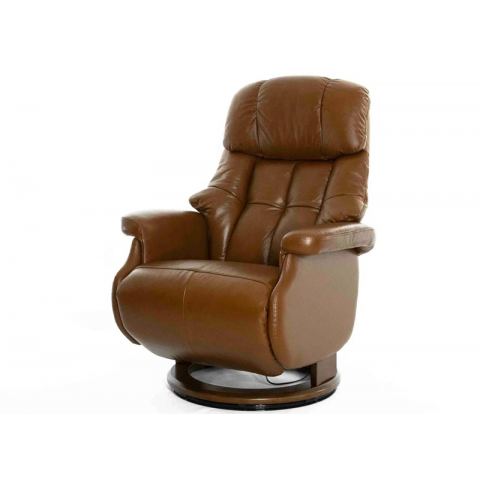 Кресло электрореклайнер FALTO Lux Electro (2 мотора, натуральная кожа, коричневый)