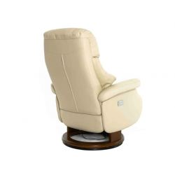 Кресло электрореклайнер FALTO Lux Electro (2 мотора, натуральная кожа, бежевый)