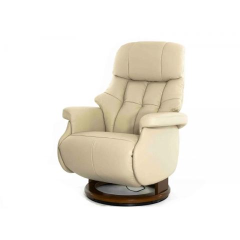 Кресло электрореклайнер FALTO Lux Electro (2 мотора, натуральная кожа, бежевый)