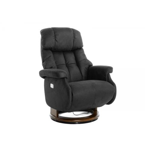 Кресло электрореклайнер FALTO Lux Electro (2 мотора, искусственный нубук, черный)