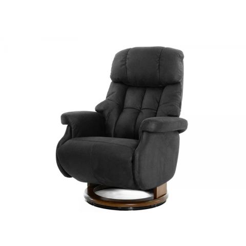 Кресло электрореклайнер FALTO Lux Electro (2 мотора, искусственный нубук, черный)