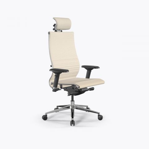 Кресло Метта Samurai K-3.05 Infinity Easy Clean (Молочный)