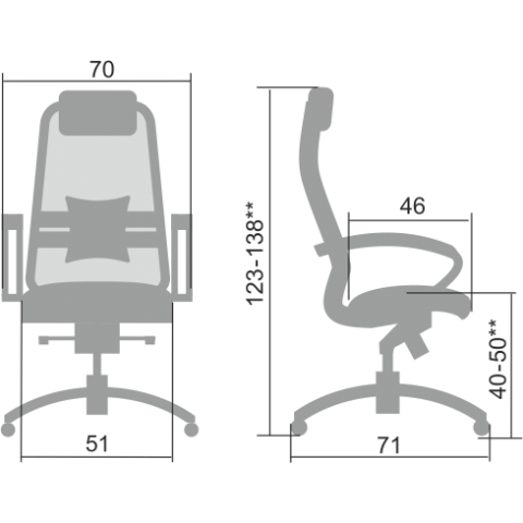 Кресло Метта Samurai SL-1.04 Белый Лебедь