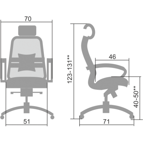 Кресло Метта Samurai SL-2.04 темно-бордовый