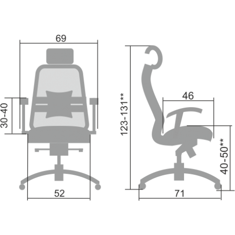 Кресло Метта Samurai SL-3.04 темно-бордовый