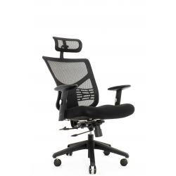 Кресло Expert Star OFFICE STE-MF01S Т-01 (усиленная сетка, черная / каркас черный)