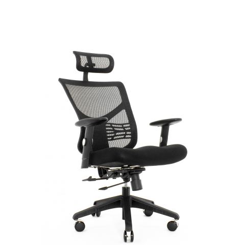 Кресло Expert Star OFFICE STE-MF01S Т-01 (усиленная сетка, черная / каркас черный)