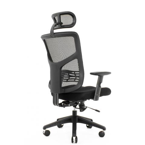 Кресло Expert Star OFFICE STE-MF01S Т-01 (усиленная сетка, черная / каркас черный)