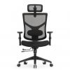 Кресло Expert 2 Star Office Ergo STE-MF01S Т-01 ( 3D поясница, 5D подголовник, черный / каркас черный)