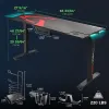 Стол для для компьютера c электрической регулировкой по высоте и RGB-подсветкой EUREKA ERK-EGD-S62B
