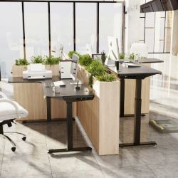 Стол для компьютера EUREKA ERK-EGD-L60L-B-US, L-формы c электрической регулировкой по высоте