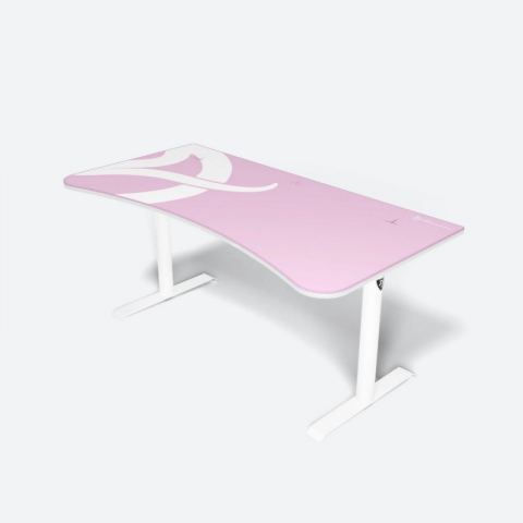 Стол для компьютера Arozzi Arena Gaming Desk - White-Pink