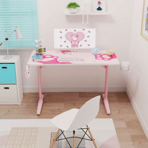 Стол для компьютера (для геймеров) EUREKA GIP 47, Pink