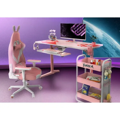 Стол для компьютера (для геймеров) EUREKA GIP 47, Pink