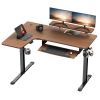 Стол для компьютера угловой (левый) c электрической регулировкой по высоте EUREKA ERK-L60L-WN
