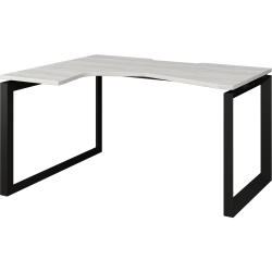 Стол эргономичный левый на металлокаркасе НТМП.О-040.ЛВ Сосна винтер/Антрацит 1400x1000x750 Аргентум-МП