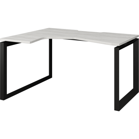 Стол эргономичный левый на металлокаркасе НТМП.О-040.ЛВ Сосна винтер/Антрацит 1400x1000x750 Аргентум-МП