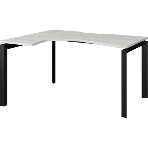 Стол эргономичный левый на металлокаркасе НТМП.П-040.ЛВ Сосна винтер/Антрацит 1400x1000x750 Аргентум-МП