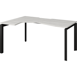 Стол эргономичный левый на металлокаркасе НТМП.П-060.ЛВ Сосна винтер/Антрацит 1600x1000x750 Аргентум-МП