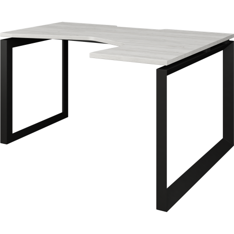 Стол эргономичный правый на металлокаркасе НТМП.О-040.ПР Сосна винтер/Антрацит 1400x1000x750 Аргентум-МП