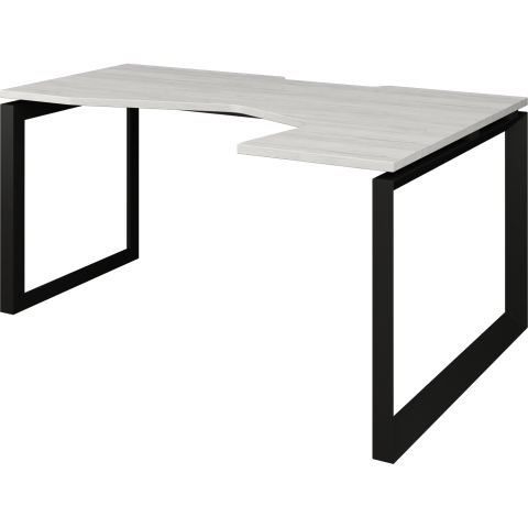 Стол эргономичный правый на металлокаркасе НТМП.О-060.ПР Сосна винтер/Антрацит 1600x1000x750 Аргентум-МП