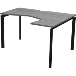 Стол эргономичный правый на металлокаркасе НТМП.П-040.ПР Лиственница/Антрацит 1400x1000x750 Аргентум-МП