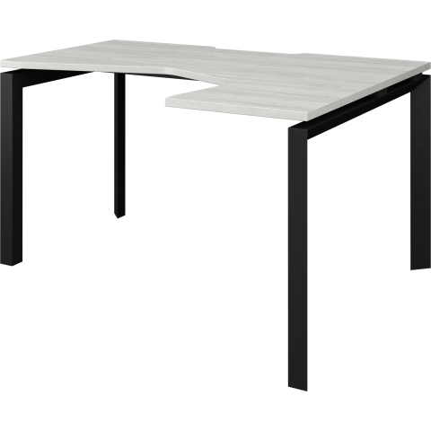 Стол эргономичный правый на металлокаркасе НТМП.П-040.ПР Сосна винтер/Антрацит 1400x1000x750 Аргентум-МП