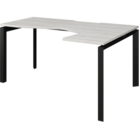 Стол эргономичный правый на металлокаркасе НТМП.П-060.ПР Сосна винтер/Антрацит 1600x1000x750 Аргентум-МП