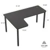 Стол для компьютера угловой EUREKA CD-L01L-60B, Black