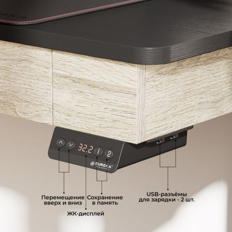 Стол c электрической регулировкой по высоте EUREKA ERK-ED-I55-OG