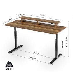 Стол для компьютера с регулировкой высоты EUREKA ERK-IMOD-60RW