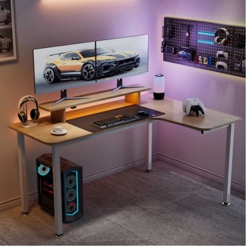 Стол письменный (для компьютера) угловой EUREKA L60R-MW, Maple