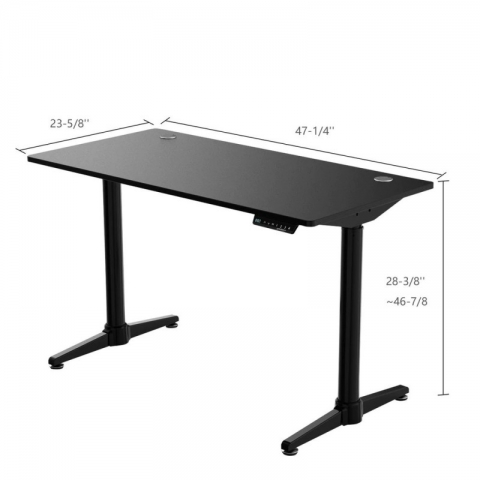 Стол компьютерный c электрической регулировкой по высоте Eureka EHD-I1, чёрный